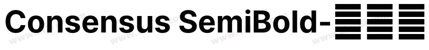 Consensus SemiBold字体转换